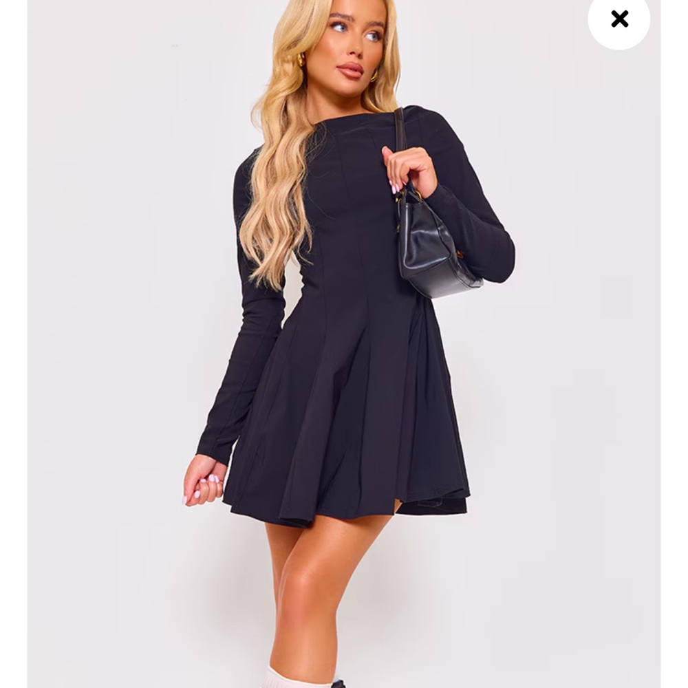 Prettylittlething long sleeve dress